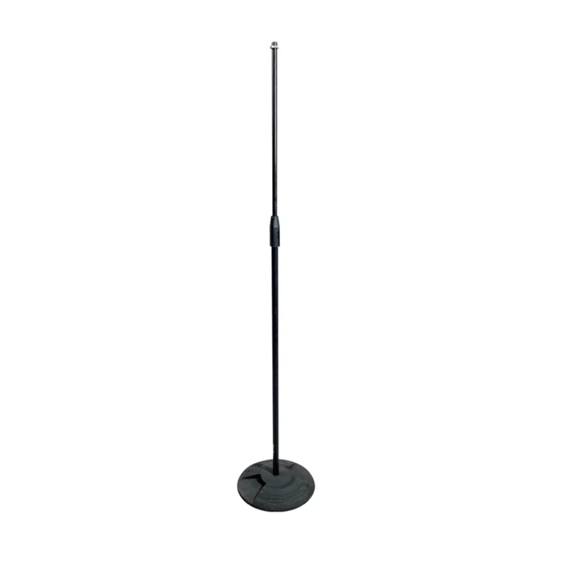 OST110BK straight microphone stand w/round base pr