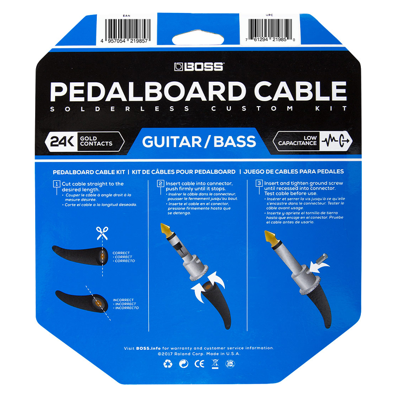 BOSS BCK-24 Solderless Pedalboard Cable Kit