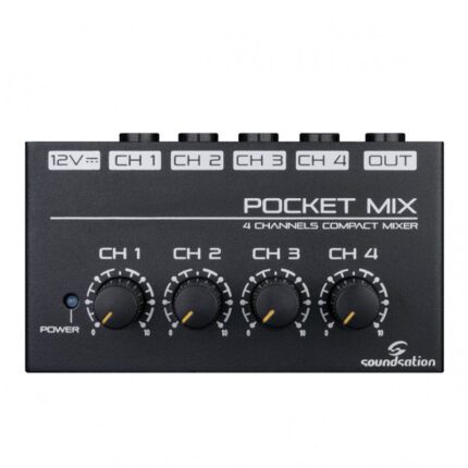 SOUNDSATION [POCKET-MIX] 4 Channel Mini Mixer With Power Supplier