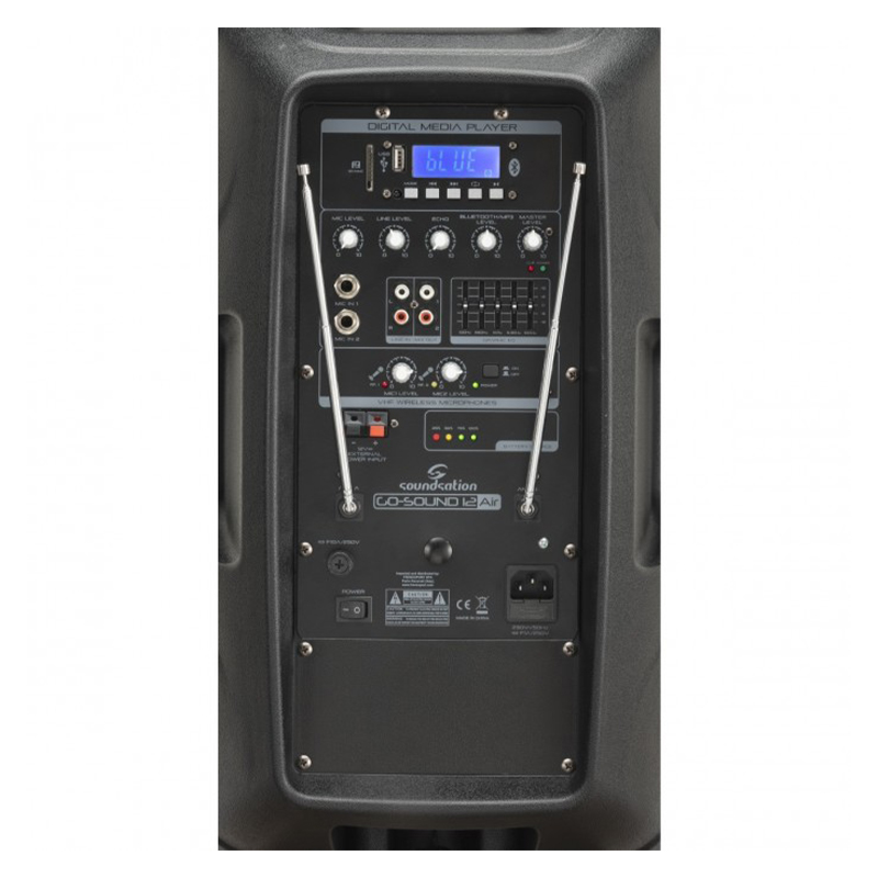 SOUNDSATION GO-SOUND 15AIR - Sistema Audio MP3 Con Bluetooth, 2 Microfoni VHF E Controllo Aria - Foto 3