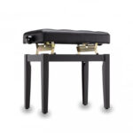 SOUNDSATION [SBH-105P-BK] Adjustable Glossy Finish Piano Bench With Chesterfield Seat