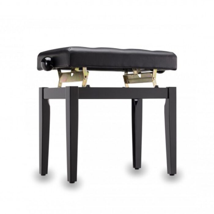 SOUNDSATION [SBH-105P-BK] Adjustable Glossy Finish Piano Bench With Chesterfield Seat