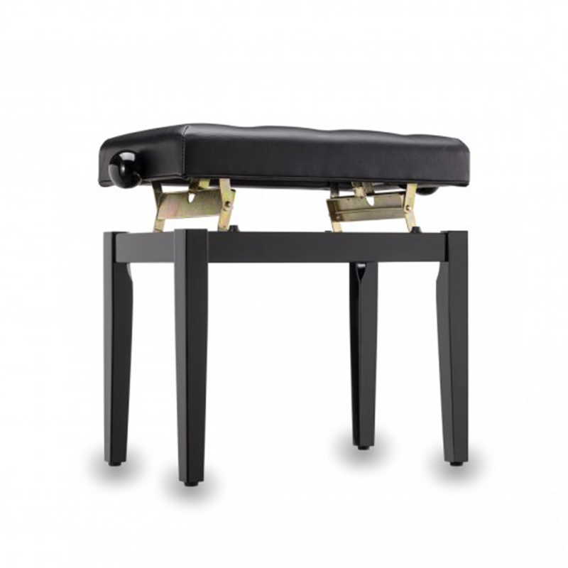 SOUNDSATION [SBH-105P-BK] Adjustable Glossy Finish Piano Bench With Chesterfield Seat