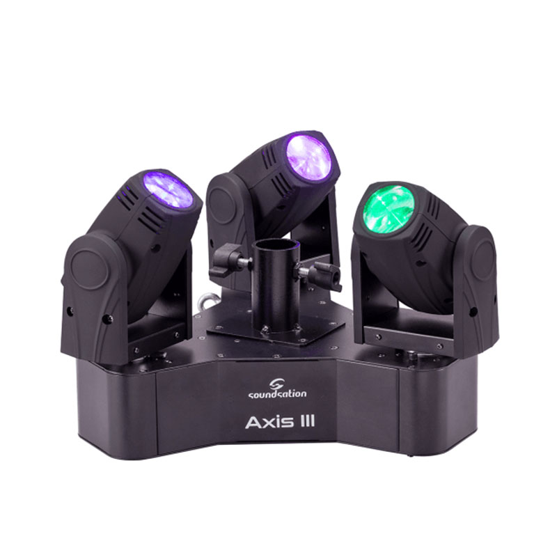 SOUNDSATION AXIS III 3-HEAD Moving Light With 3x10W 4In1 Cree Leds