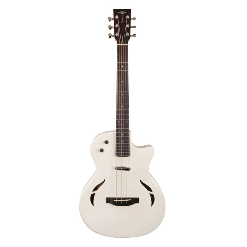 Tyma TE-1 WH Semi-Acoustic Electric Guitar