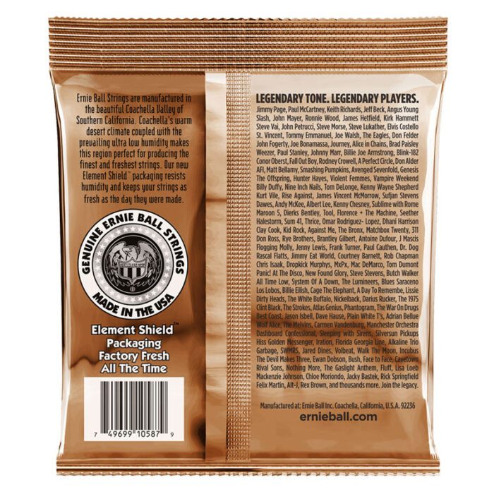 ERNIE BALL Custom Light Earthwood Phosphor Bronze Acoustic Guitar Strings 11.5-54 Gauge