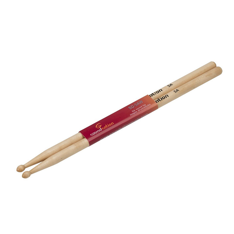 SOUNDSATION [SD-5AW] Maple Drumstick Pair 5A Wood Tip