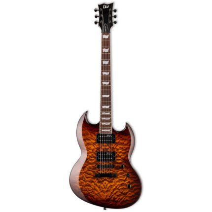 ESP-LTD VIPER-256 Quilted Maple Dark Brown Sunburst