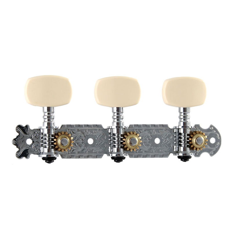 SOUNDSATION [SMH-SS-C-3R3L] Chromed Machine Head Set For Classical Guitar With Metal Pin