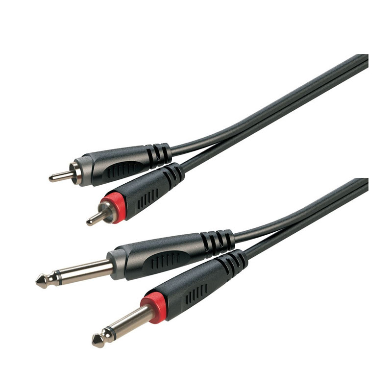 SOUNDSATION [JJRR-15BK] Adapter Cable 2x6.3mm Jack Male STEREO - 2xRCA Male / 1.5mt