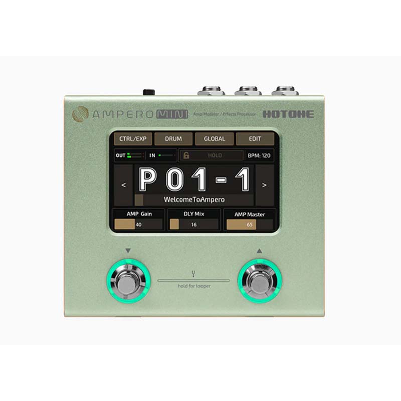 Hotone Ampero Mini Matcha MP-50MC Multi-Effect Pedal For Electric Guitar