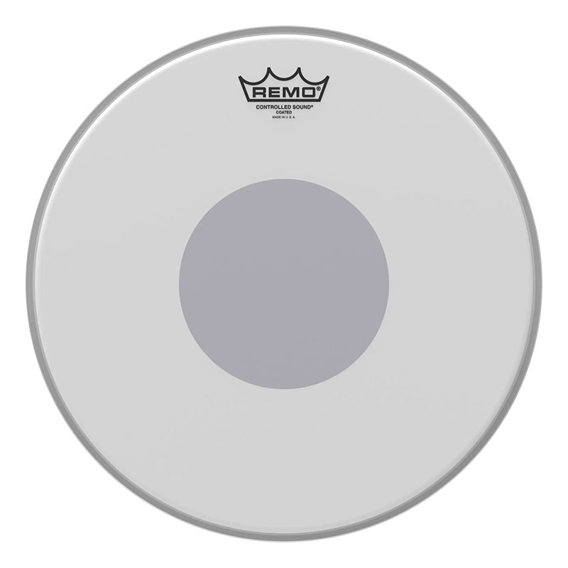 REMO 14 CONTROLLED SOUND COATED/BLACK DOT BOTTOM CX-0114-10