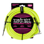 ERNIEBALL Braided Instrument Cable Straight/Angle 10ft - Neon Yellow P06080