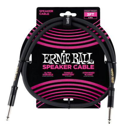 ERNIEBALL Classic Speaker Cable Straight/Straight 3ft - Black P06071 ERNIEBALL Classic Speaker Cable Straight/Straight 3ft - Black P06071
