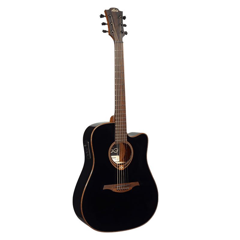 LAG [T118DCE-BLK] Dreadnought Cutaway Acoustic-Electric Black