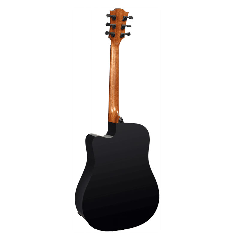 LAG [T118DCE-BLK] Dreadnought Cutaway Acoustic-Electric Black