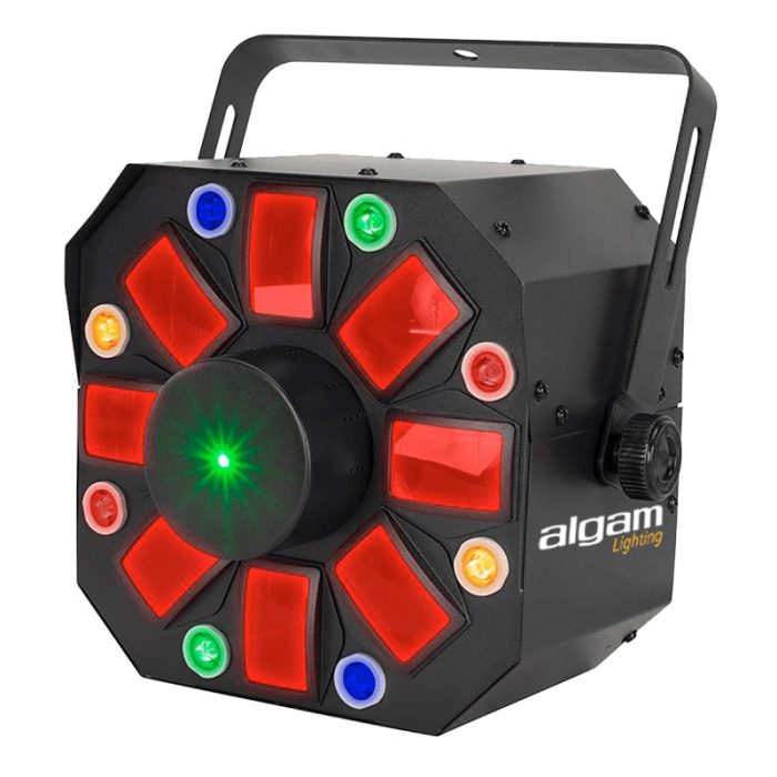 ALGAM PHEBUS2 3-in-1 Combo LED Light Effect – Derby, Strobe or Wash, Laser
