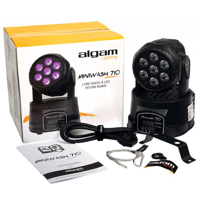 ALGAM MINIWASH 710 RGBW LED Wash Moving Head 7 x 10W