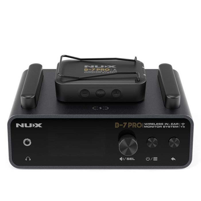 NUX B-7 Pro Stereo Wireless in-Ear Monitor System, 24-bit 48 kHz Stereo Audio, 2.4 GHz