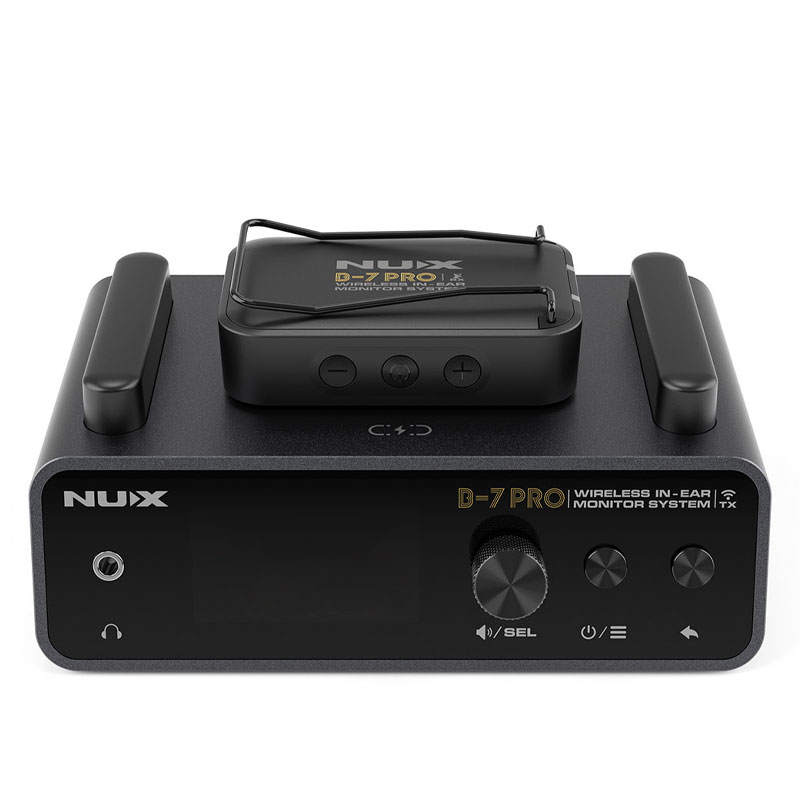 NUX B-7 Pro Stereo Wireless in-Ear Monitor System, 24-bit 48 kHz Stereo Audio, 2.4 GHz