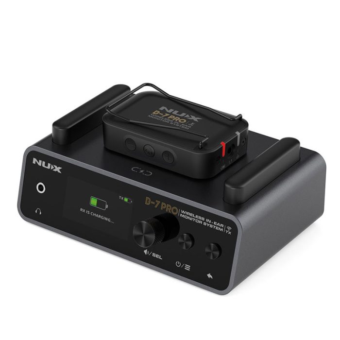 NUX B-7 Pro Stereo Wireless in-Ear Monitor System, 24-bit 48 kHz Stereo Audio, 2.4 GHz