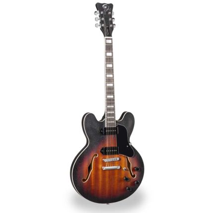 SOUNDSATION JAZZ-ROOT P BSB Double Cutaway Semi-Acoustic Guitar W/Single Coils