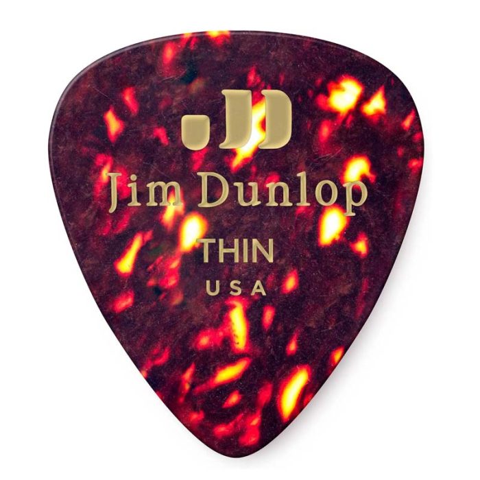 DUNLOP CELLULOID Shell Pick Thin 483P05TH, 12/PLYPK