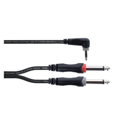 Cordial EY 3 WRPP elements 1x Jack 3.5 mm TRS Male Angled To 2x Jack 6.3 mm TS Male