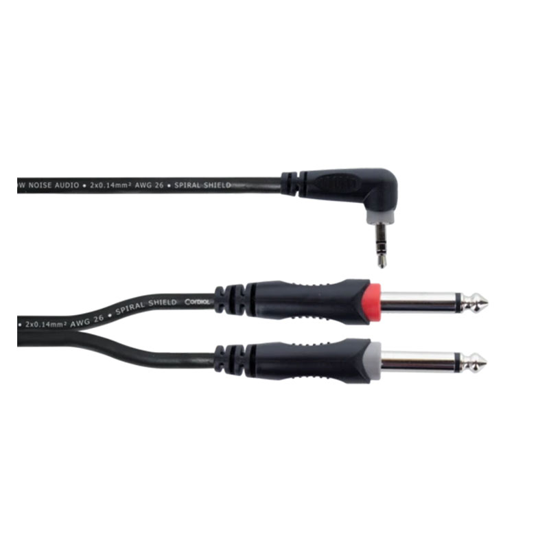 Cordial EY 3 WRPP elements 1x Jack 3.5 mm TRS Male Angled To 2x Jack 6.3 mm TS Male