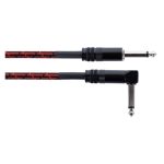 Cordial EI 3 PR-Tweed-RD Elements Jack 6.3TS Mono Male To Jack 6.3TS Mono Male Angled 3m