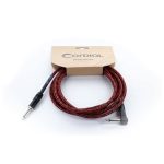 Cordial EI 3 PR-Tweed-RD Elements Jack 6.3TS Mono Male To Jack 6.3TS Mono Male Angled 3m