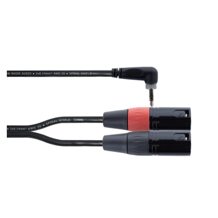Cordial EY 3 WRMM Elements 1 x Jack 3.5 mm TRS Male Angled To 2x XLR 3-pin Male 3m