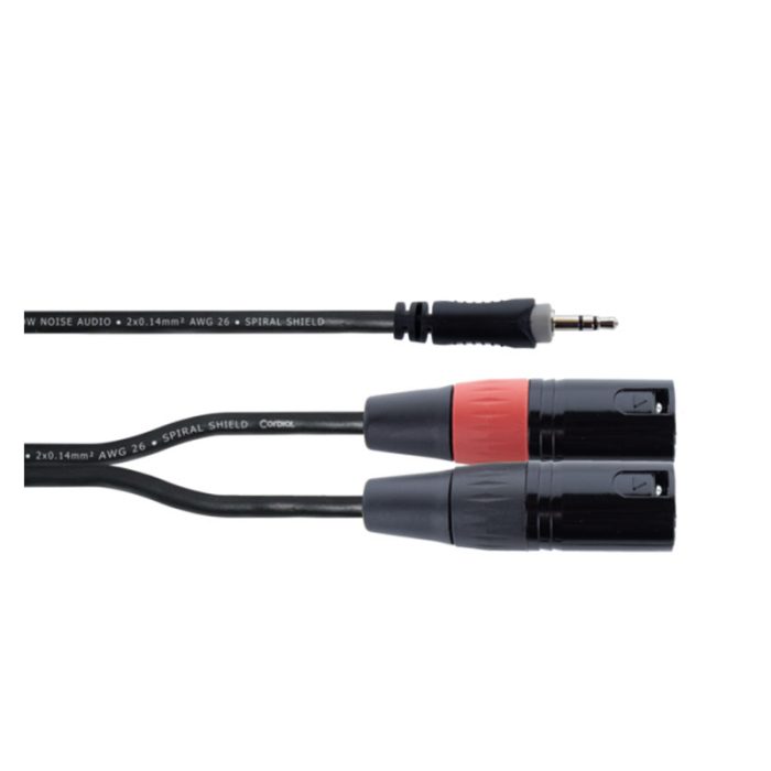Cordial EY 3 WMM Elements 1x Jack 3.5 mm TRS Male To 2x XLR 3-pin Male 3m