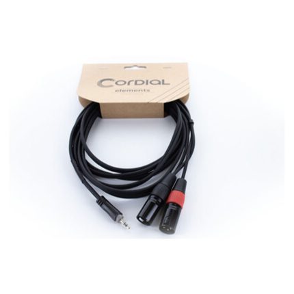 Cordial EY 3 WMM Elements 1x Jack 3.5 mm TRS Male To 2x XLR 3-pin Male 3m