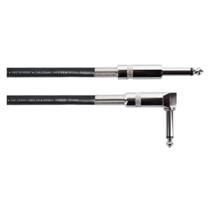 Cordial EI 3 PR Elements Jack 6.3 mm TS Mono Male To Jack 6.3 mm TS Mono Male Angled