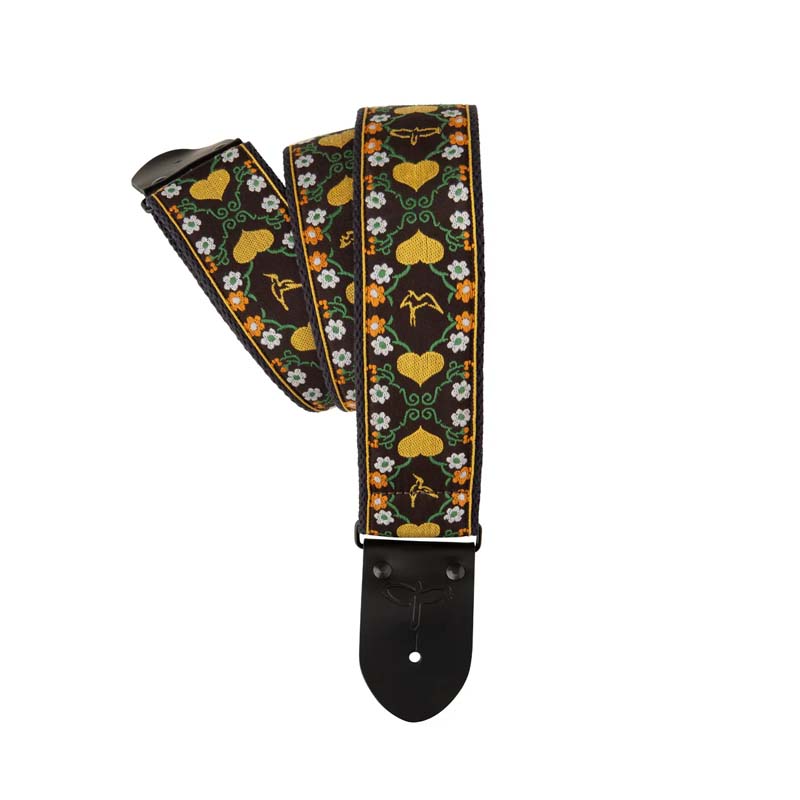 PRS 2.5 Retro Guitar Strap, Floral, Yellow