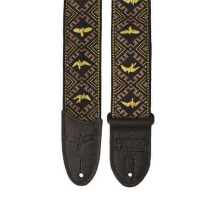 PRS 2 PRS Jacquard Hootenanny Style Guitar Strap, Yellow  Black