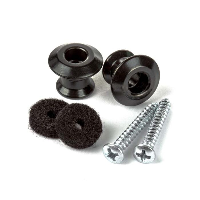 Dunlop Straplock® Dual Design Strap Button Set - Black