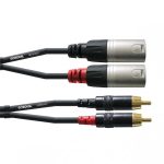 Cordial CFU 3 MC Black Male XLR to male RCA x 2 Cordial CFU 3 MC Black Male XLR to male RCA x 2