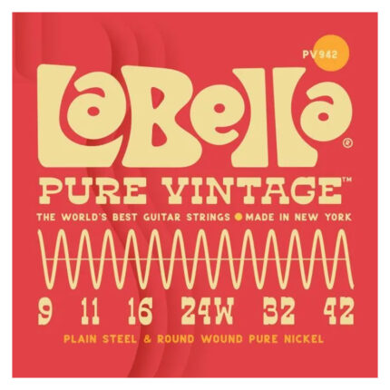 La Bella Pure Vintage PV942 STRINGS Set for Electric Guitar 9-42