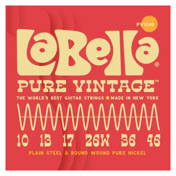 La Bella Pure Vintage PV1046 Set of Strings for Electric Guitar 10-46