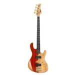 Cort Rithimic Jeff Berlin 4 String Bass Guitar Natural Gloss,exotic wood top,Bartolini