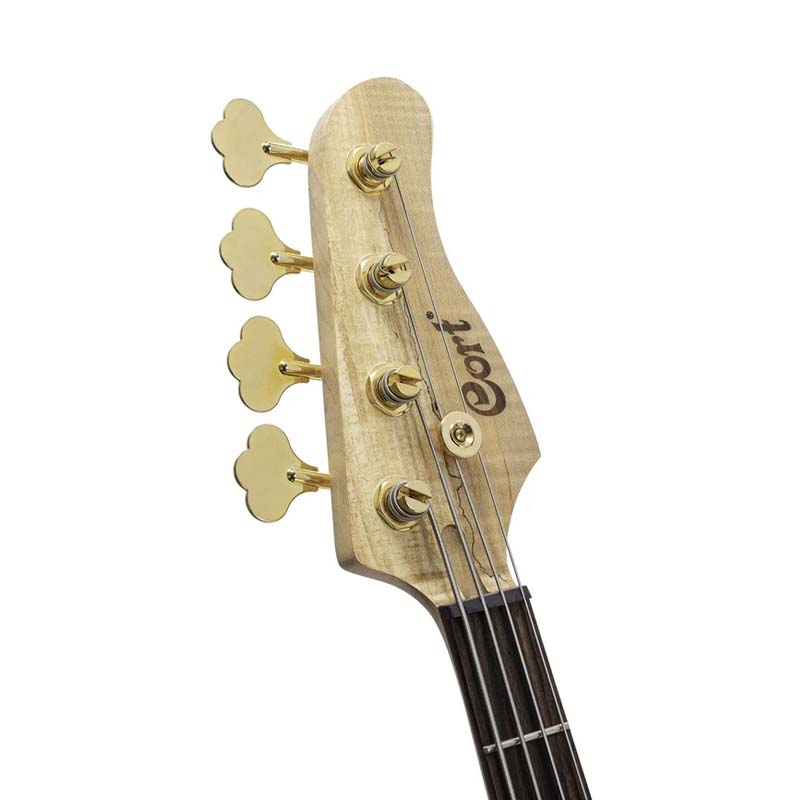 Cort Rithimic Jeff Berlin 4 String Bass Guitar Natural Gloss,exotic wood top,Bartolini
