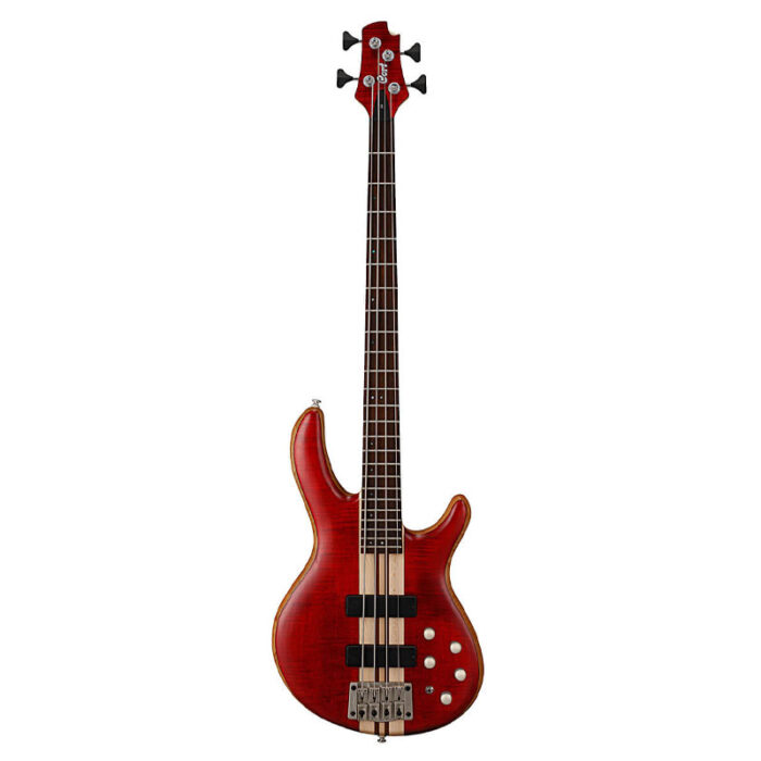 CORT A4 Plus FMMH OPBC Open Pore Black Cherry 4 String Bass Guitar