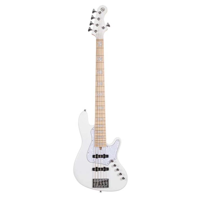 Cort Elrick NJS5 White 5 S BASS GUITAR Bartolini Elrick NJS Special Preamp with 3-band EQ