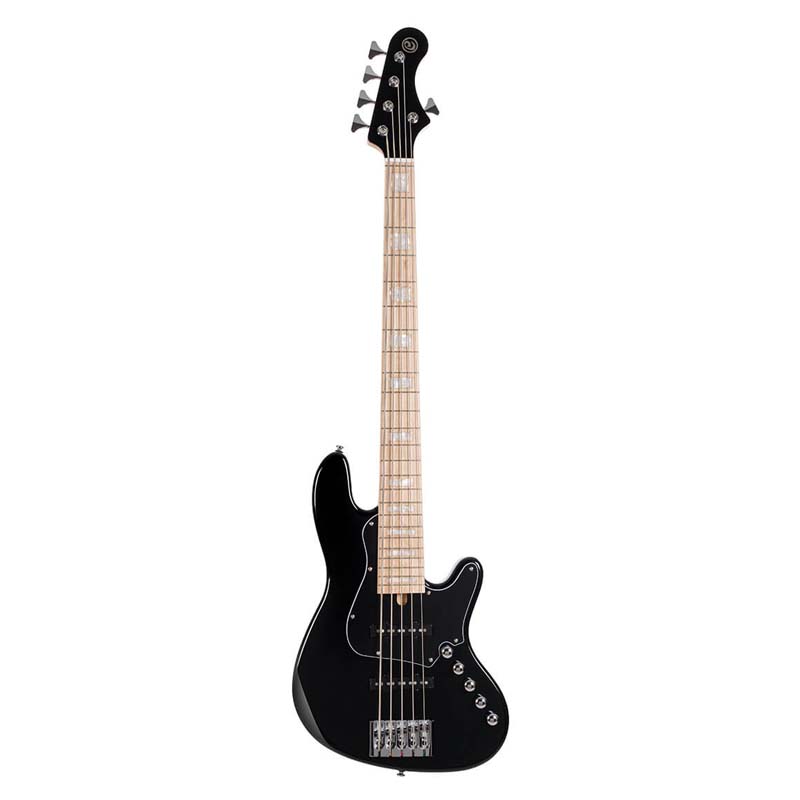 Cort Elrick NJS5 Black 5 String Bass Guitar Bartolini Elrick NJS Special Preamp with 3-band EQ