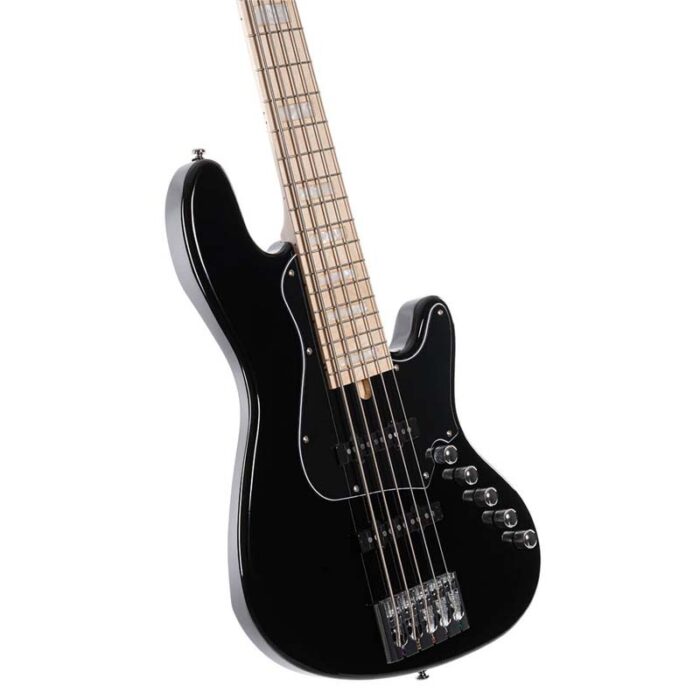 Cort Elrick NJS5 Black 5 String Bass Guitar Bartolini Elrick NJS Special Preamp with 3-band EQ
