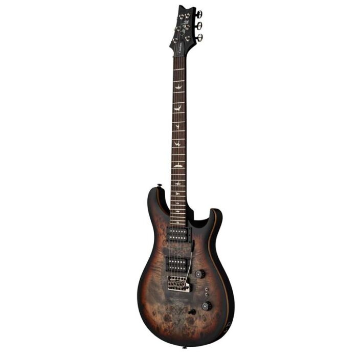 PRS SE Custom 24-08 Poplar Burl Limited Edition Electric Guitar Charcoal Cherry Midnight Burst