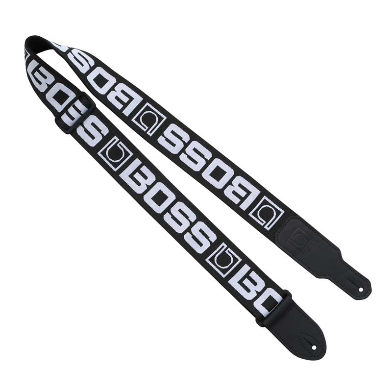Boss Bsm-20-Bw Monogrammed Strap, Black With White Logo