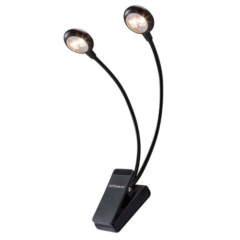Roland LCL-15W LED Dual Clip Light, Warm 4 Bulbs